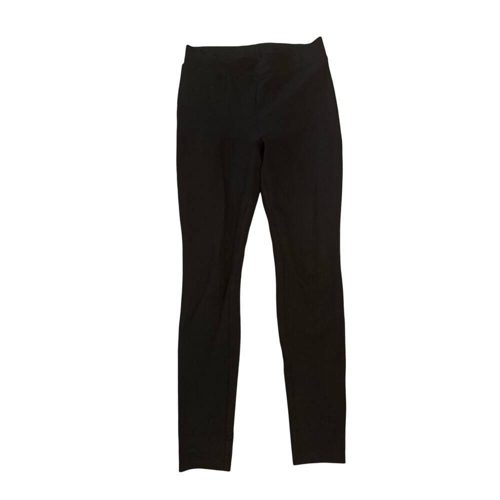 Women M Tall Quince Black Pull-On Ultra-Stretch Ponte Pintuck Ankle Pants
